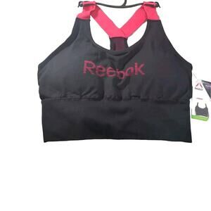 reebok sports bra 2x Black / Pink Seamless Longline